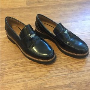 Coach penny loafers, black, size 6.5